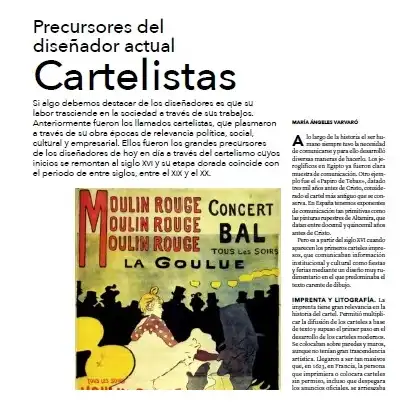 Artículo para la Revista Tendencias “Los cartelistas, percusores del diseñador actual”