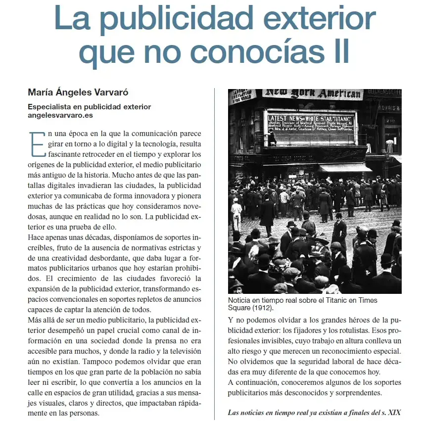 Artículo para El Periódico de la Publicidad con motivo del Foro DOOH 2025. “La publicidad exterior que no conocías”