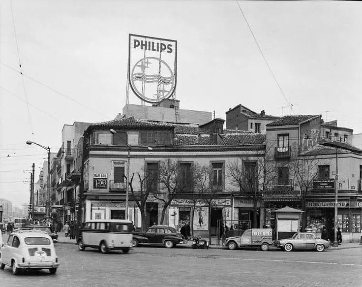 1958-Rótulo Philips Glorieta Cuatro Caminos